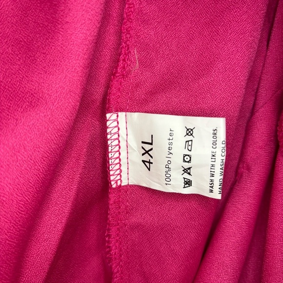 Women’s Solid Plicated High Waisted Straight Leg Trousers Size 4X - Picture 9 of 10